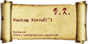 Vastag Kornél névjegykártya